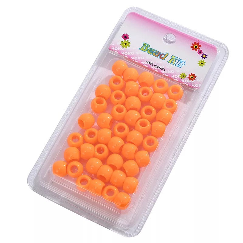 Orange Hair Beads 40PC - Sassy Princess Collection