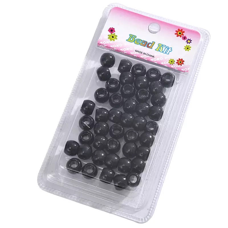 Black Hair Beads 40PC - Sassy Princess Collection