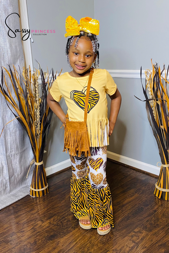 Heart, Tiger, & Leopard Print Outfit - Sassy Princess Collection