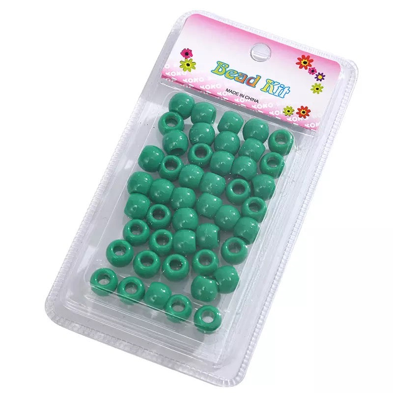 Green Hair Beads 40PC - Sassy Princess Collection