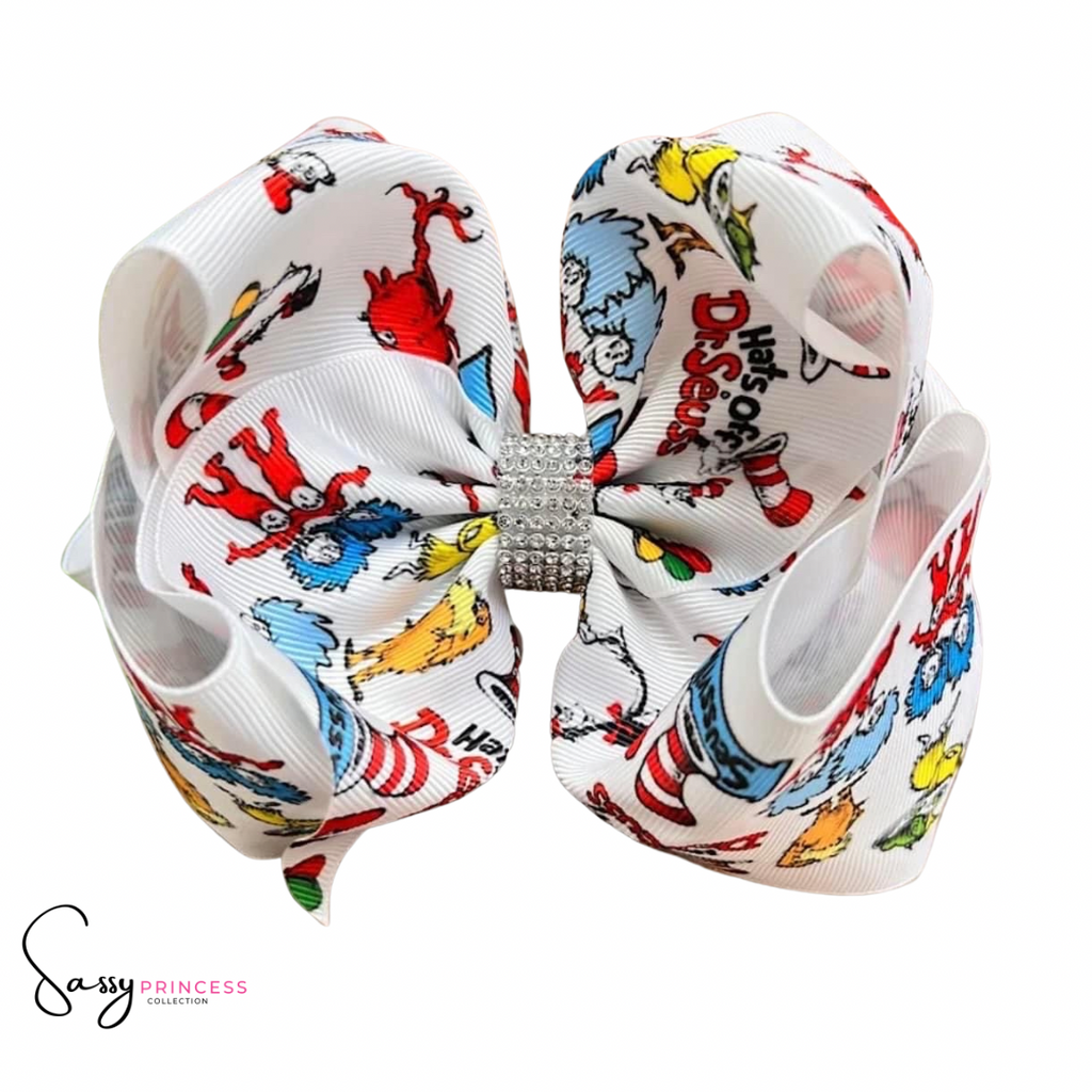 7.5" Dr. Suess Hairbow - Sassy Princess Collection