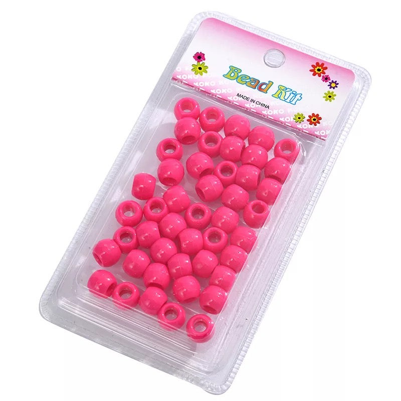 Hot Pink Hair Beads 40PC - Sassy Princess Collection